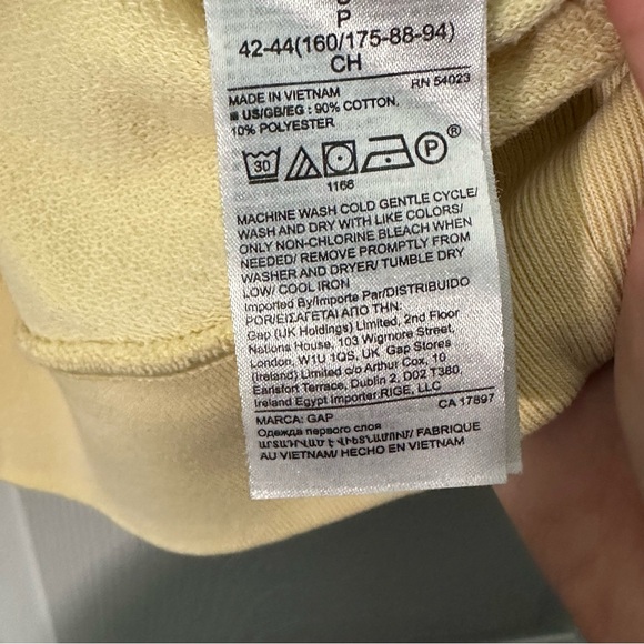 Pale yellow small gap sweat set short sleeve - Picture 3 of 12